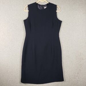 Pendleton Navy Sleeveless Sheath Dress Knee Length Business Professional Size 8
